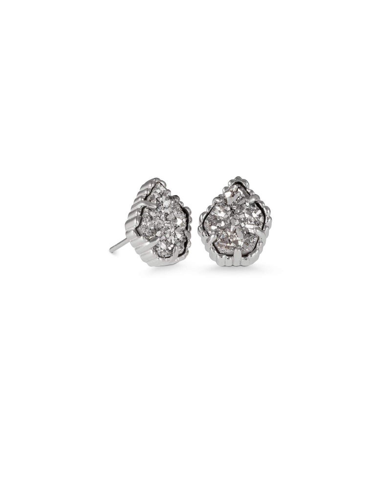Kendra Scott Tessa Earring Rhodium Platinum Drusy One Size - Image 1